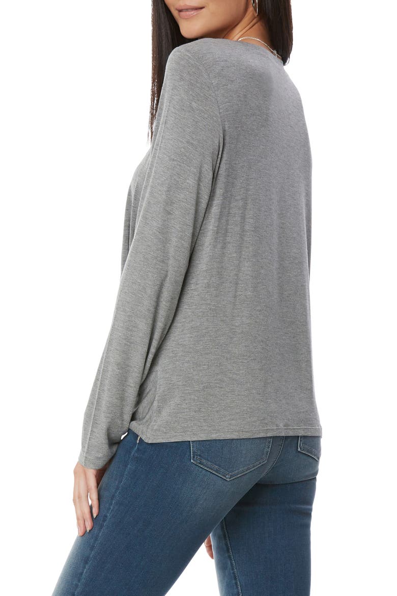 Twist Knot Top, Alternate, color, HEATHER GREY
