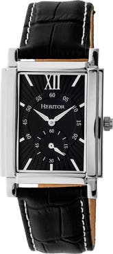 Heritor Automatic Frederick Leather-Band Watch