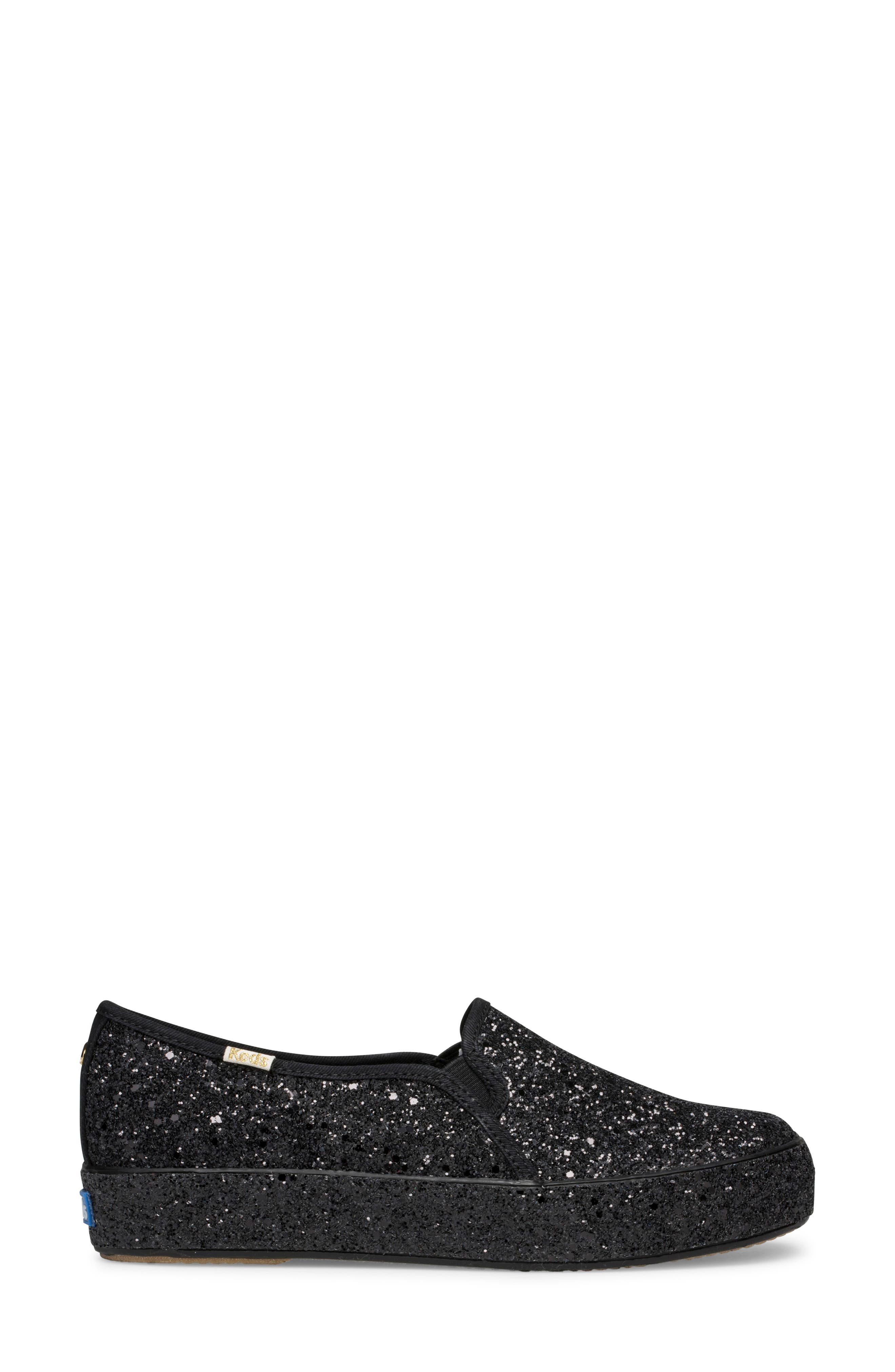 Keds<sup>®</sup> x kate spade new york triple decker allover glitter slip-on sneaker, Alternate, color, 