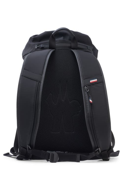 Moncler Canvas Backpack In Black