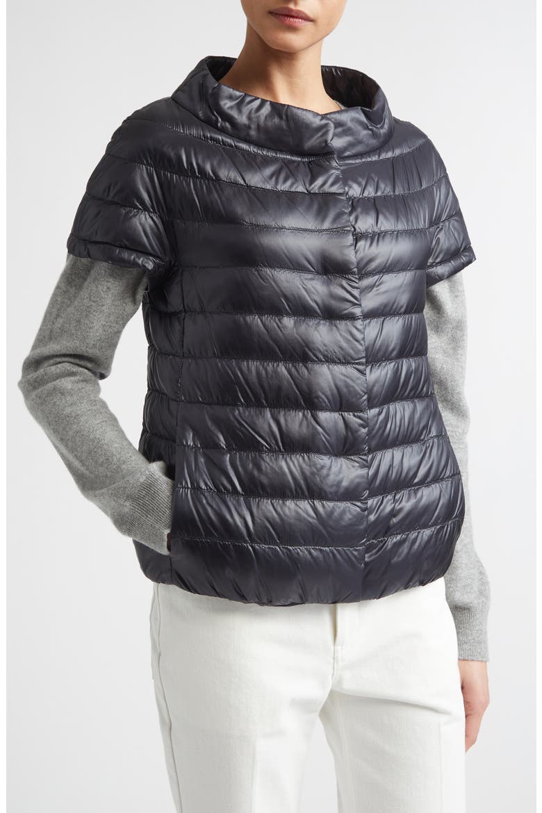 Emilia Cap Sleeve Quilted Down Jacket, Alternate, color, 9004 CELESTE