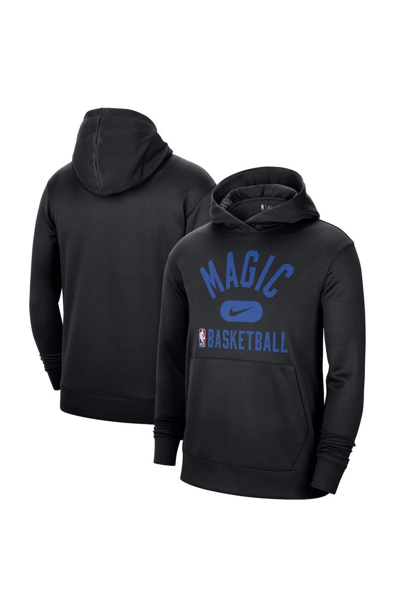Nike Men's Nike Black Orlando Magic 2021-2022 Spotlight On Court Performance Practice Pullover Hoodie, Main, color,