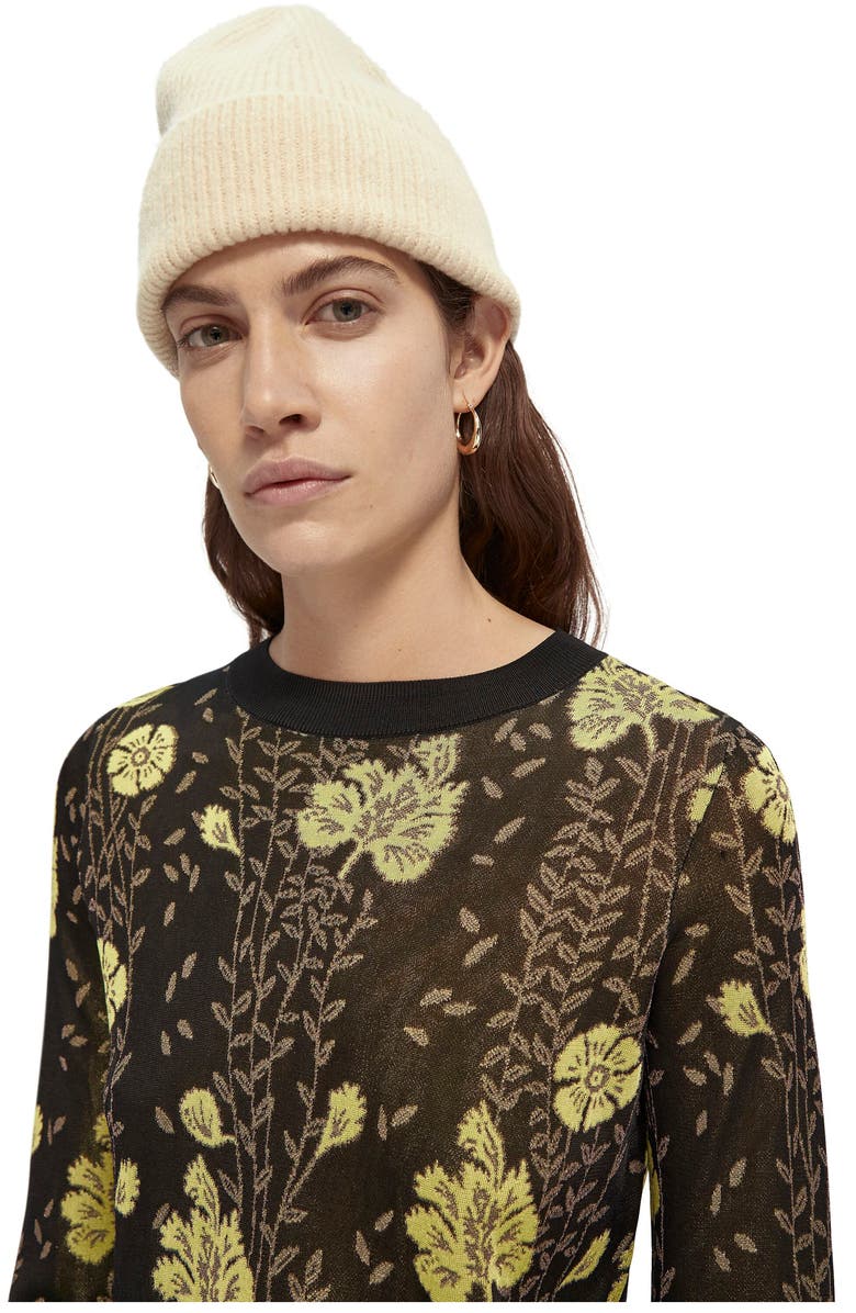 Scotch & Soda Floral Jacquard Sweater, Alternate, color, 