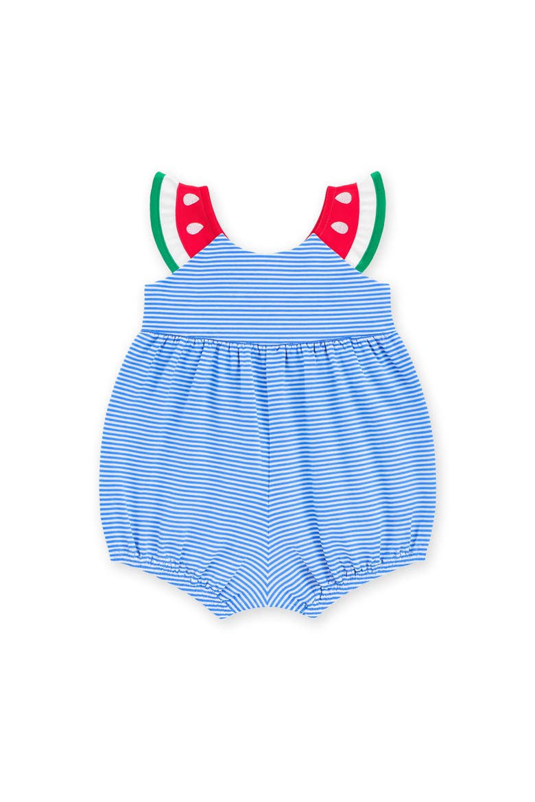 Seersucker Swimsuit With Watermelon, Main, color, Royal/White