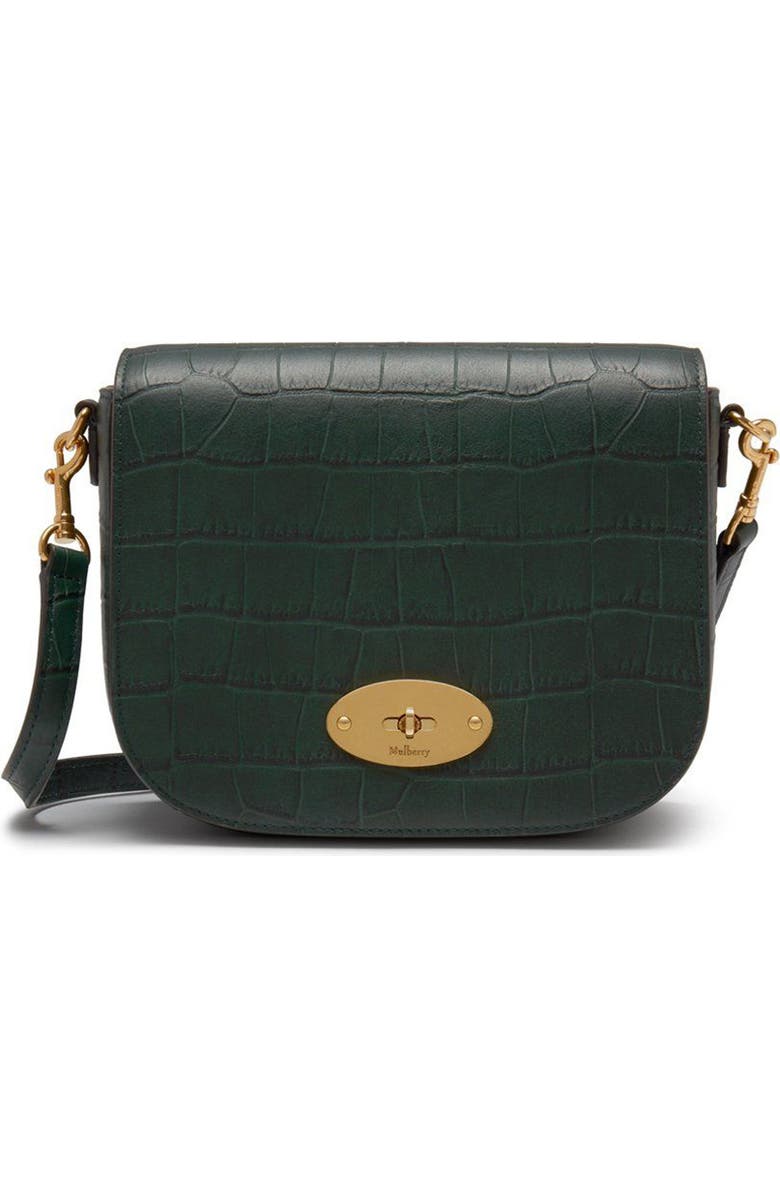 Mulberry Small Darley Croc Embossed Leather Crossbody Bag, Main, color,