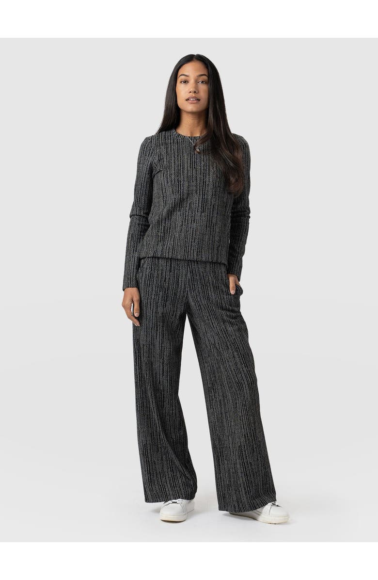 Saint + Sofia Keller Wide Leg Pant, Main, color, Grey/Black