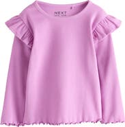 NEXT Kids' Frill Stretch Cotton Rib T-Shirt
