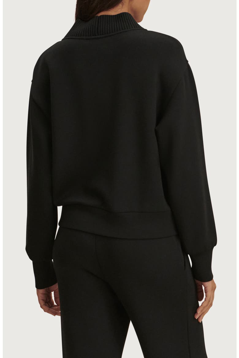 Lucine Half Placket Sweatshirt, Alternate, color, BLACK