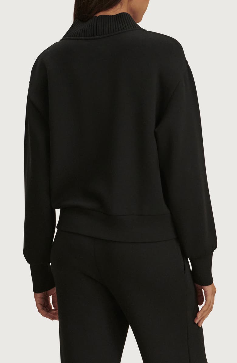Varley Lucine Half Placket Sweatshirt, Alternate, color, Black