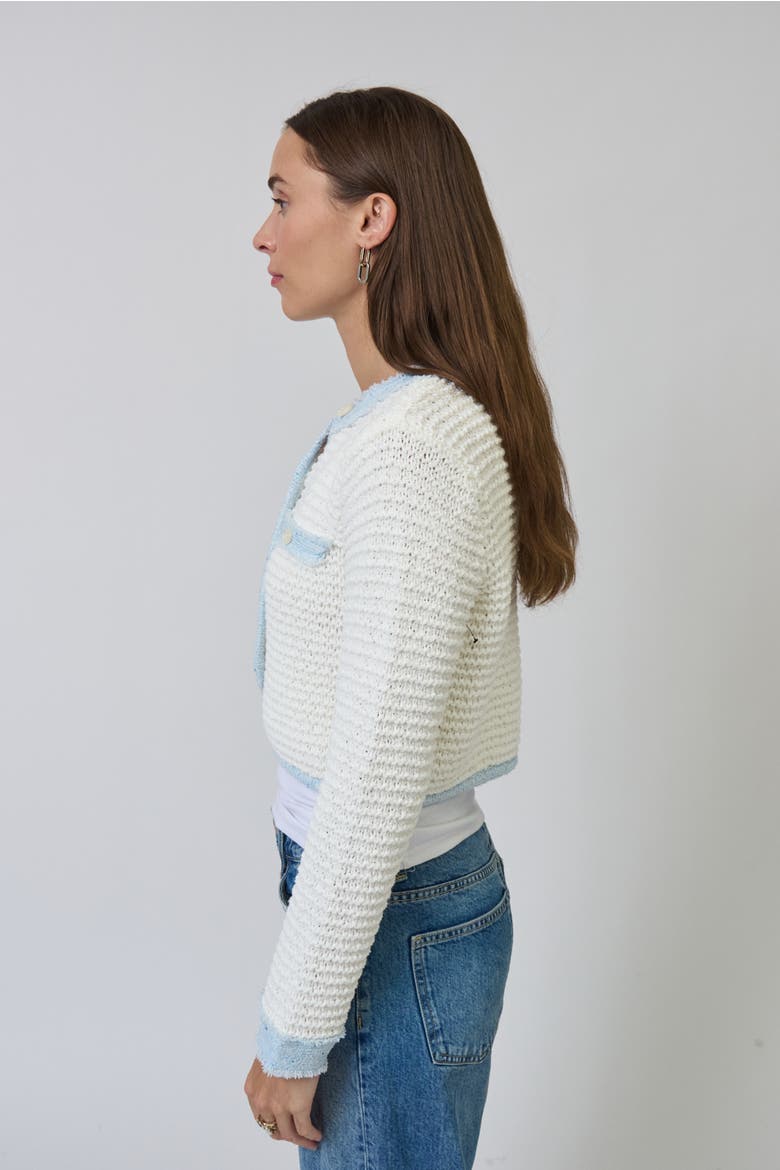 Celeste Cardigan, Alternate, color, WHITE BLUE