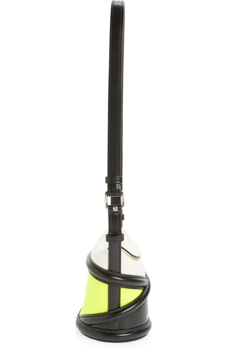 McQueen Mini The Curve Colorblock Leather Crossbody Bag, Alternate, color,