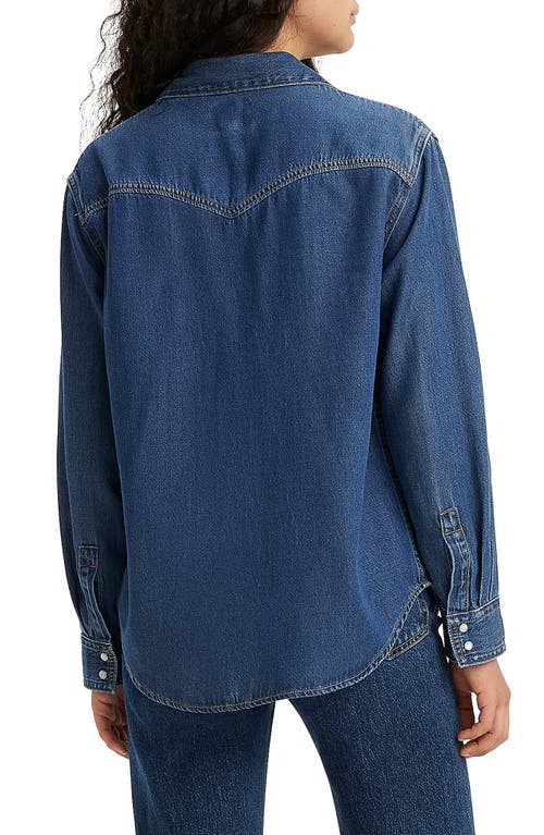 Levi's Teodora Western Snap-up Chambray Shirt In Blue