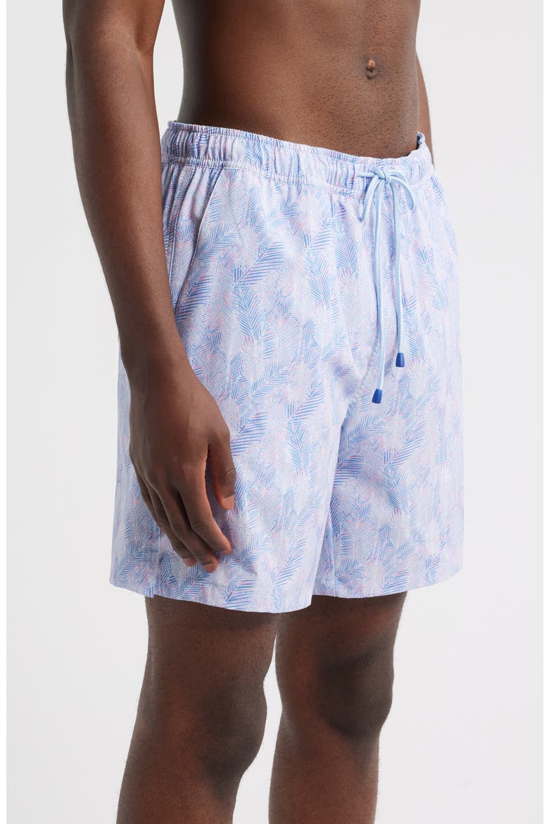 Sunset Palms Swim Trunks, Alternate, color, BERMUDA PINK