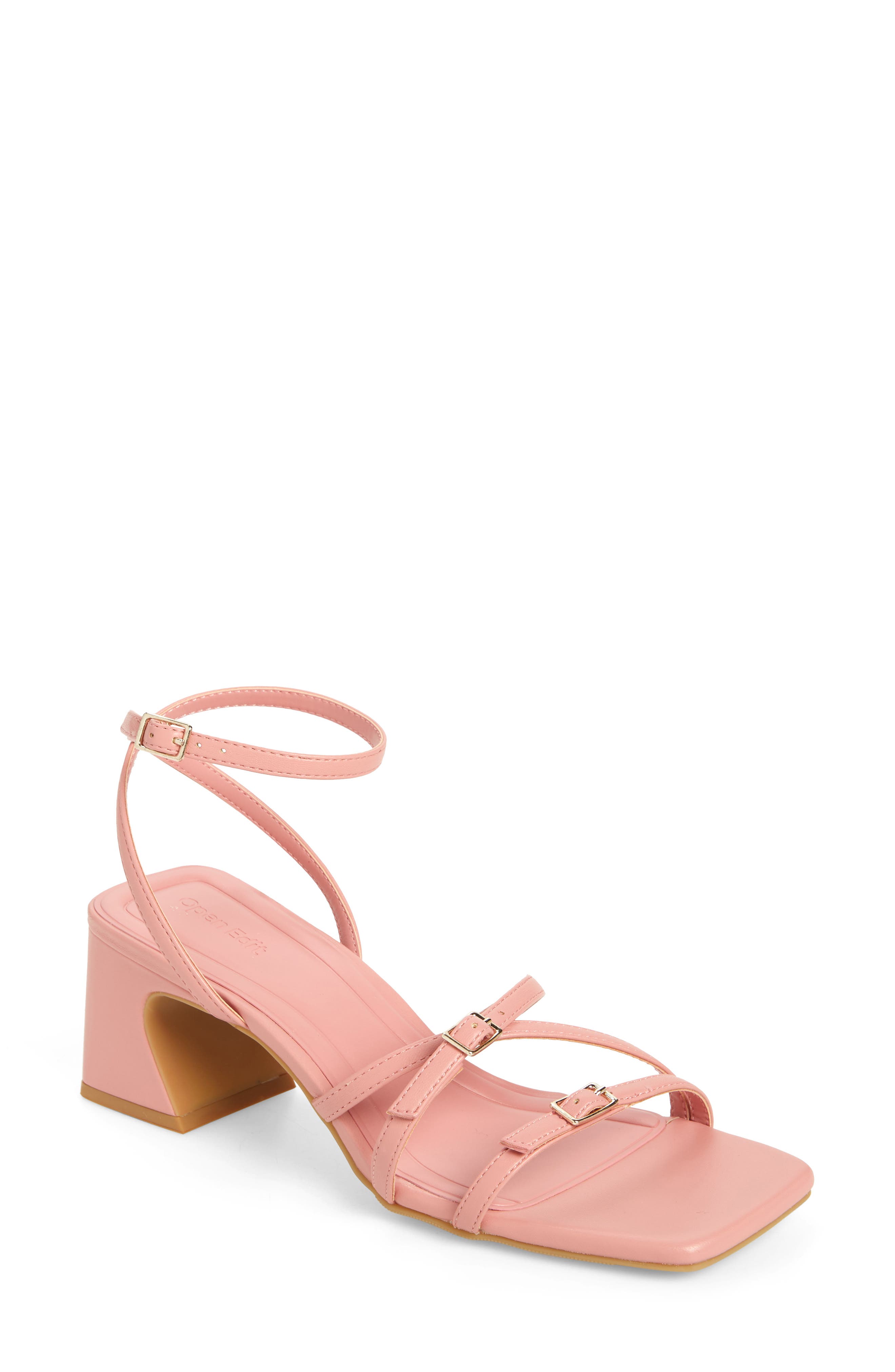Iliana Ankle Strap Sandal, Main, color, PINK GUAVA