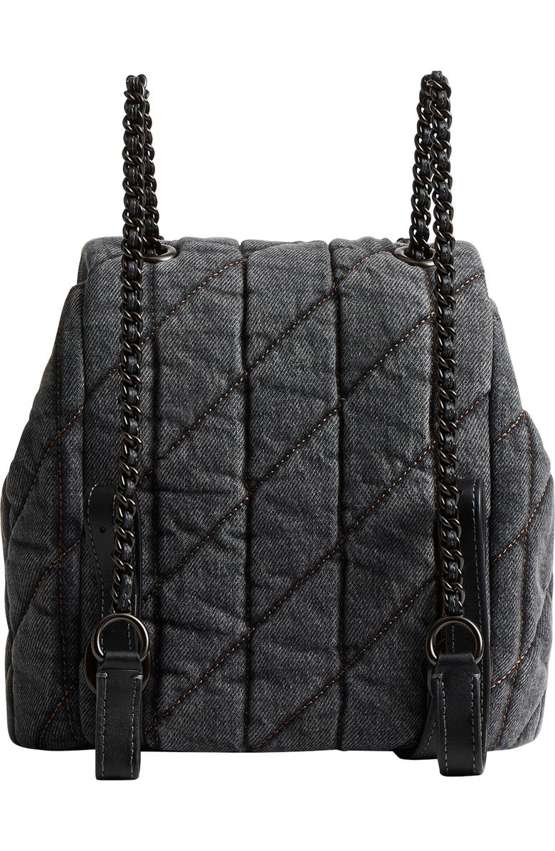 COACH Tabby Quilted Denim Backpack, Alternate, color,