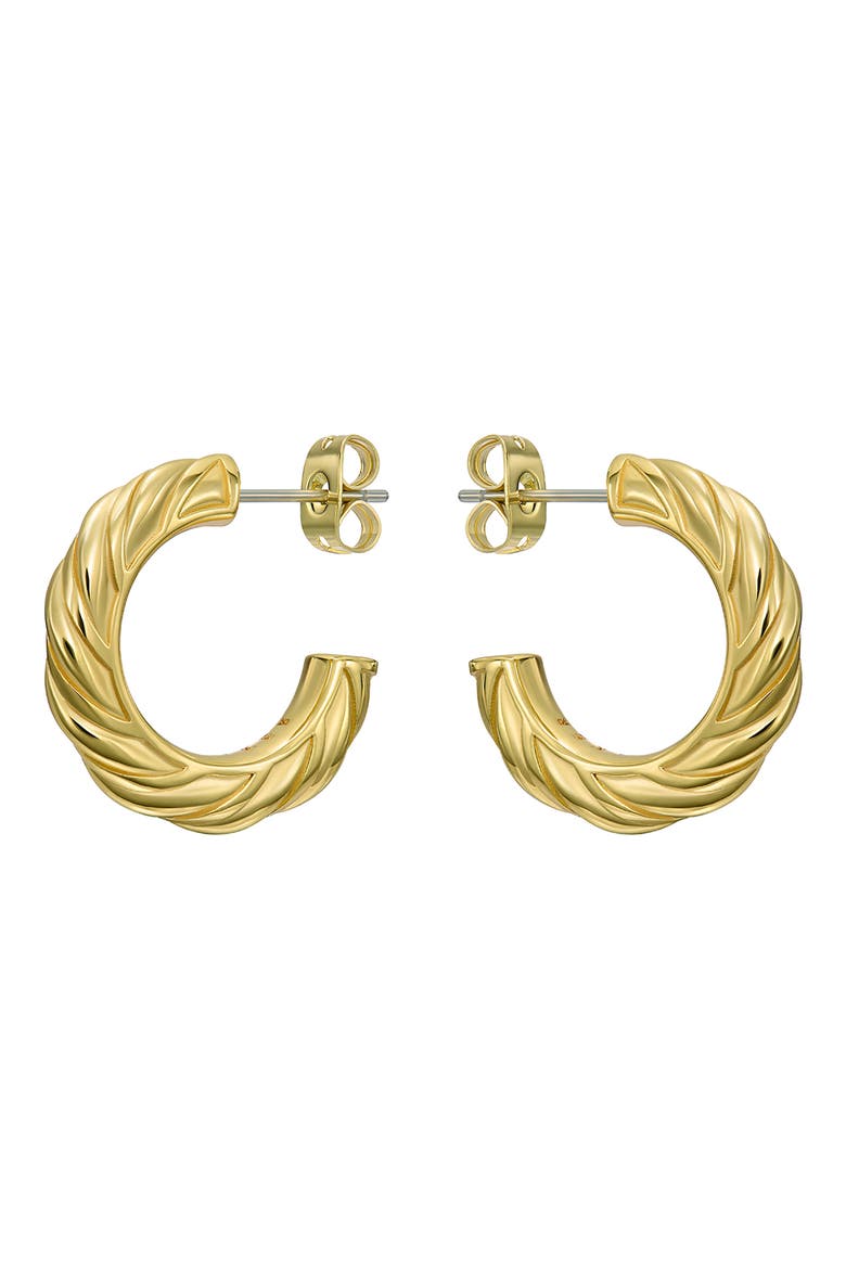 Melanie Twisted Hoop Earrings, Alternate, color, GOLD TONE