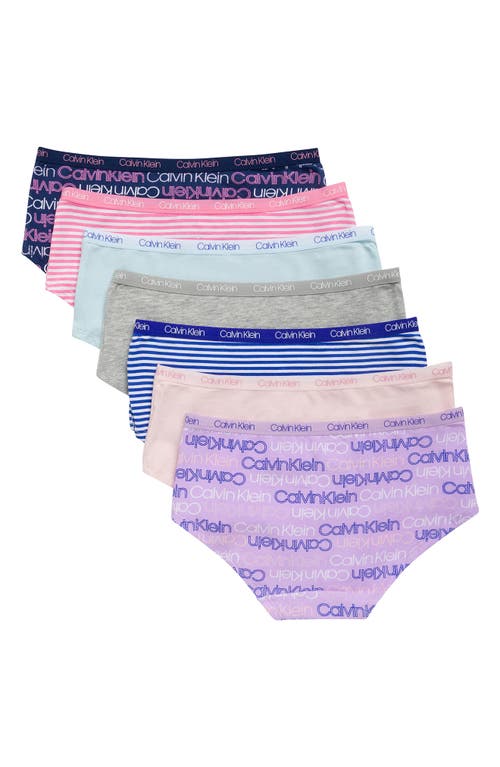 Calvin Klein Kids' Assorted 7-pack Hipster Briefs In Multi