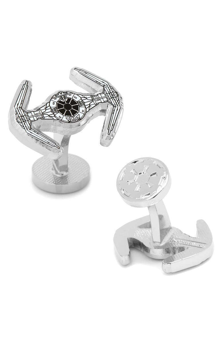 Cufflinks, Inc. Star Wars<sup>™</sup> - TIE Fighter Blueprint Cuff Links, Alternate, color, Black