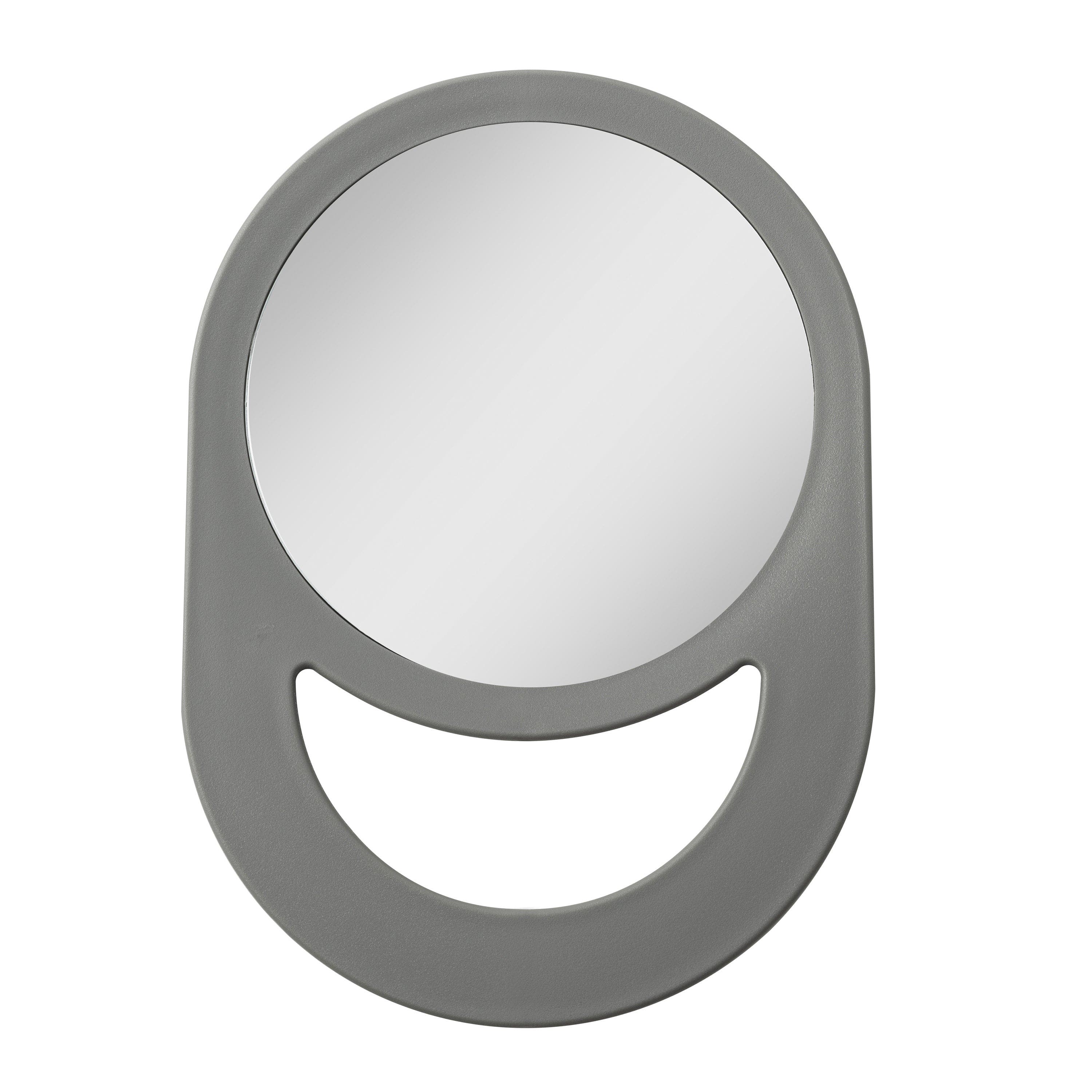 Zadro Hand Mirror with Handle in Gray 