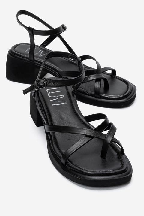 Cirelle Leather Block Heel Sandal