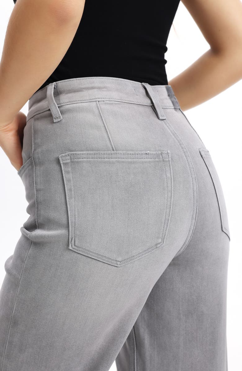 Bayeas Super High Waist Wide Leg Jeans, Alternate, color, Stone Gray
