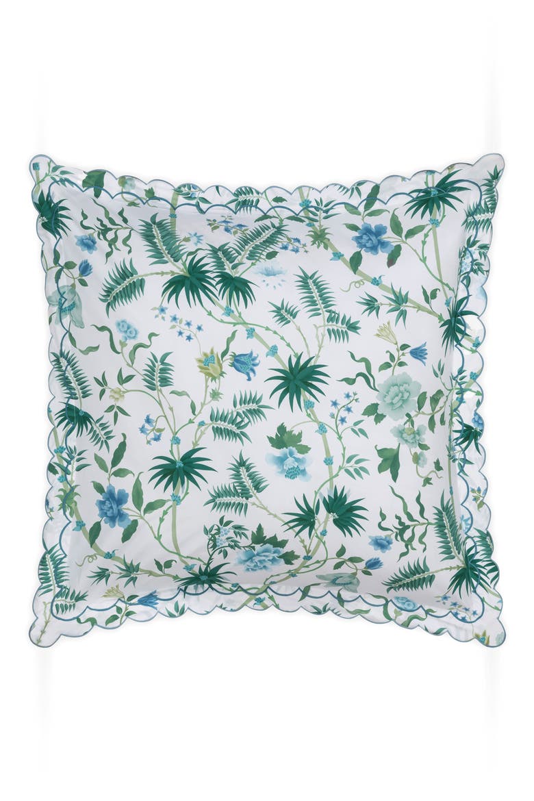 Palmyra Cotton Percale Sham, Alternate, color, EMERALD
