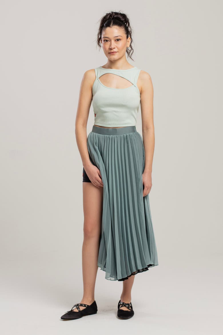 Free Heaven Pleated Skirt, Alternate, color, Light green