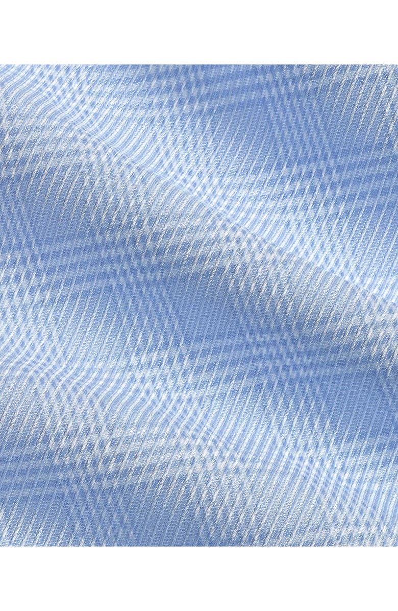 David Donahue Trim Fit Blue Glen Check Cotton Dobby Dress Shirt, Alternate, color, Sky