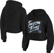 WEAR by Erin Andrews Women's WEAR by Erin Andrews Black Tennessee Titans Domestic Cropped Pullover Hoodie