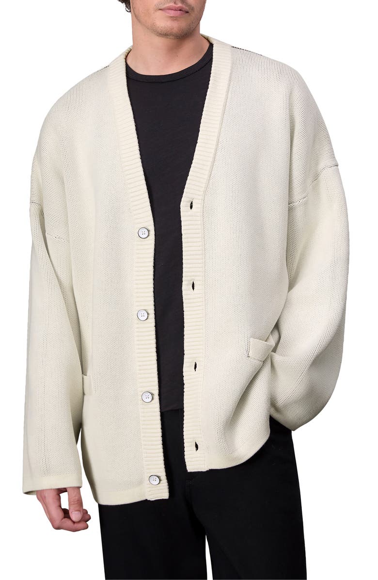 rag & bone Keaton Oversize Cardigan, Main, color, Ivory
