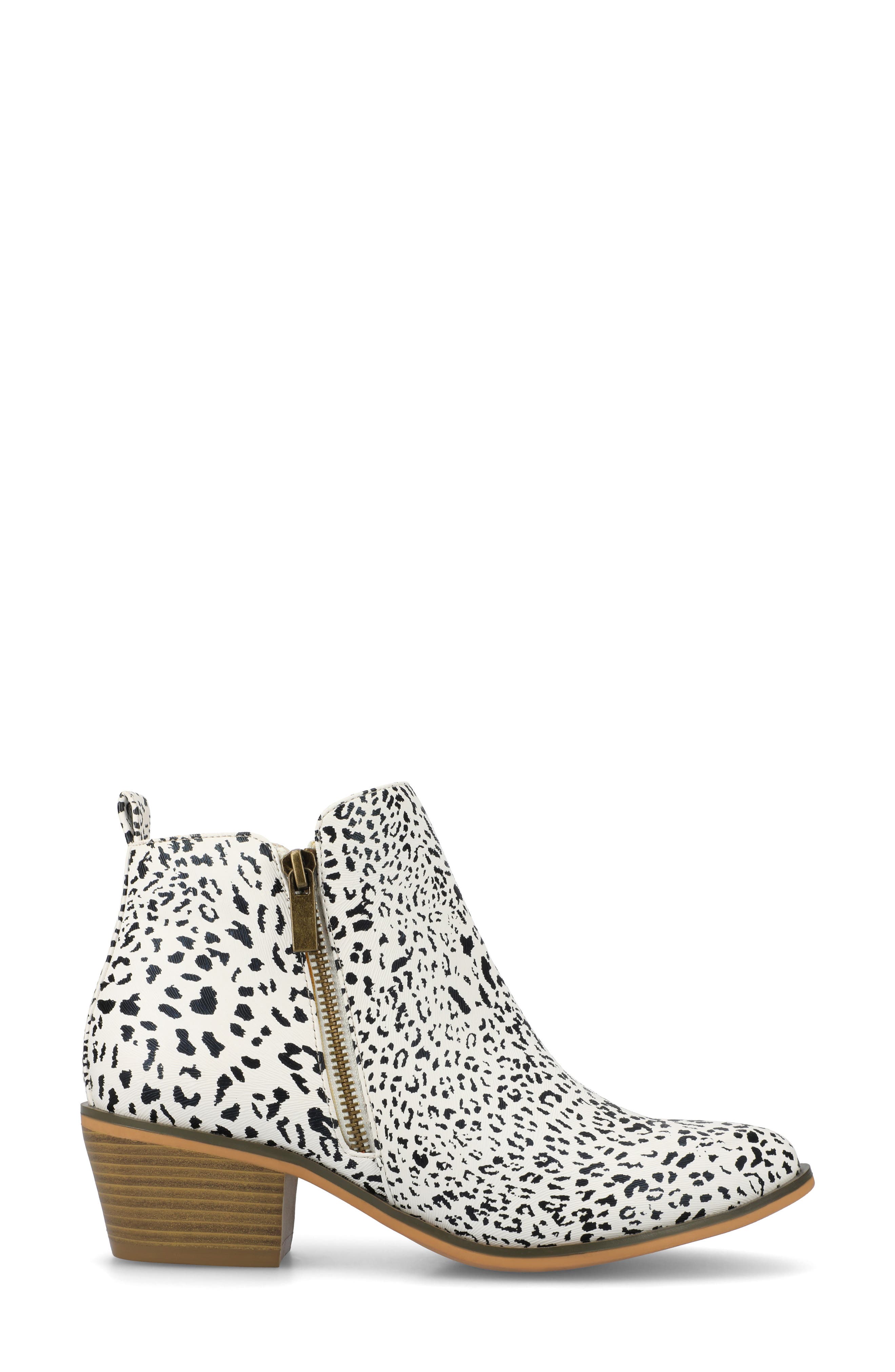 Journee Collection JOURNEE Rebel Side Zip Bootie, Alternate, color, Animal