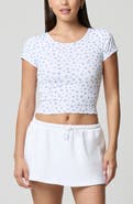 Florence by Mills Ditsy Floral Stretch Cotton Crop Baby T-Shirt