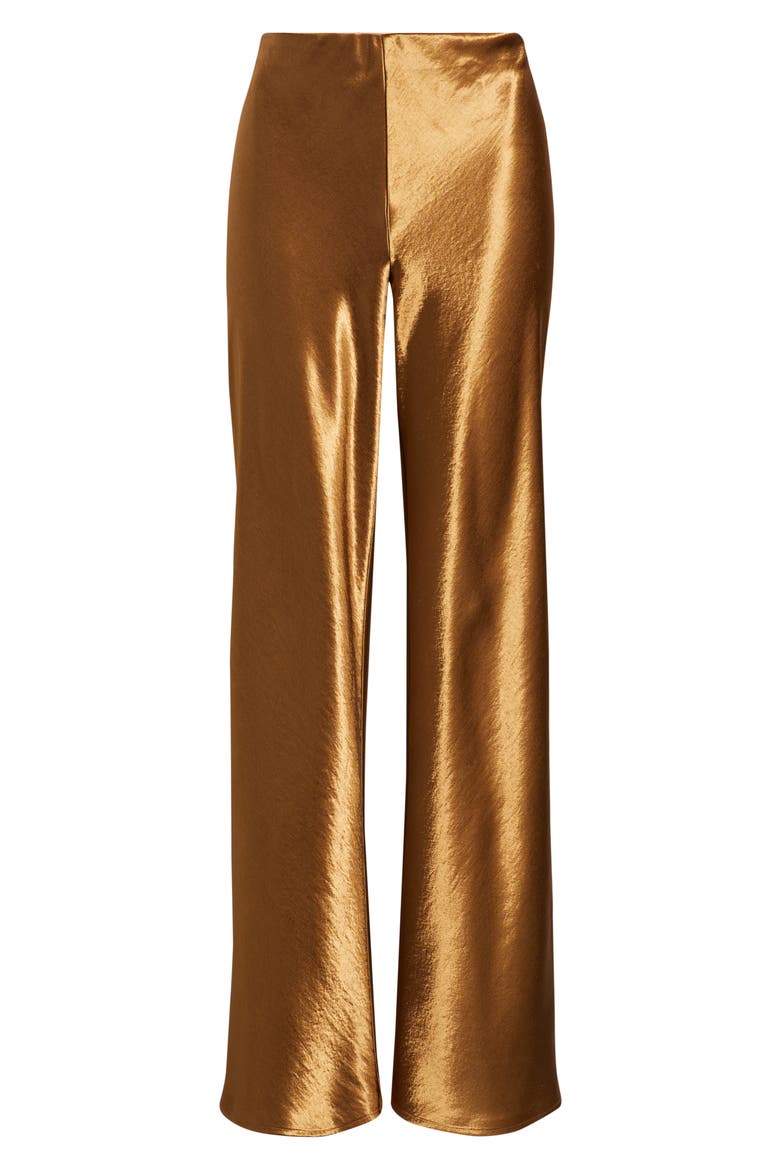 Silvi Satin Pants, Alternate, color, GINGER