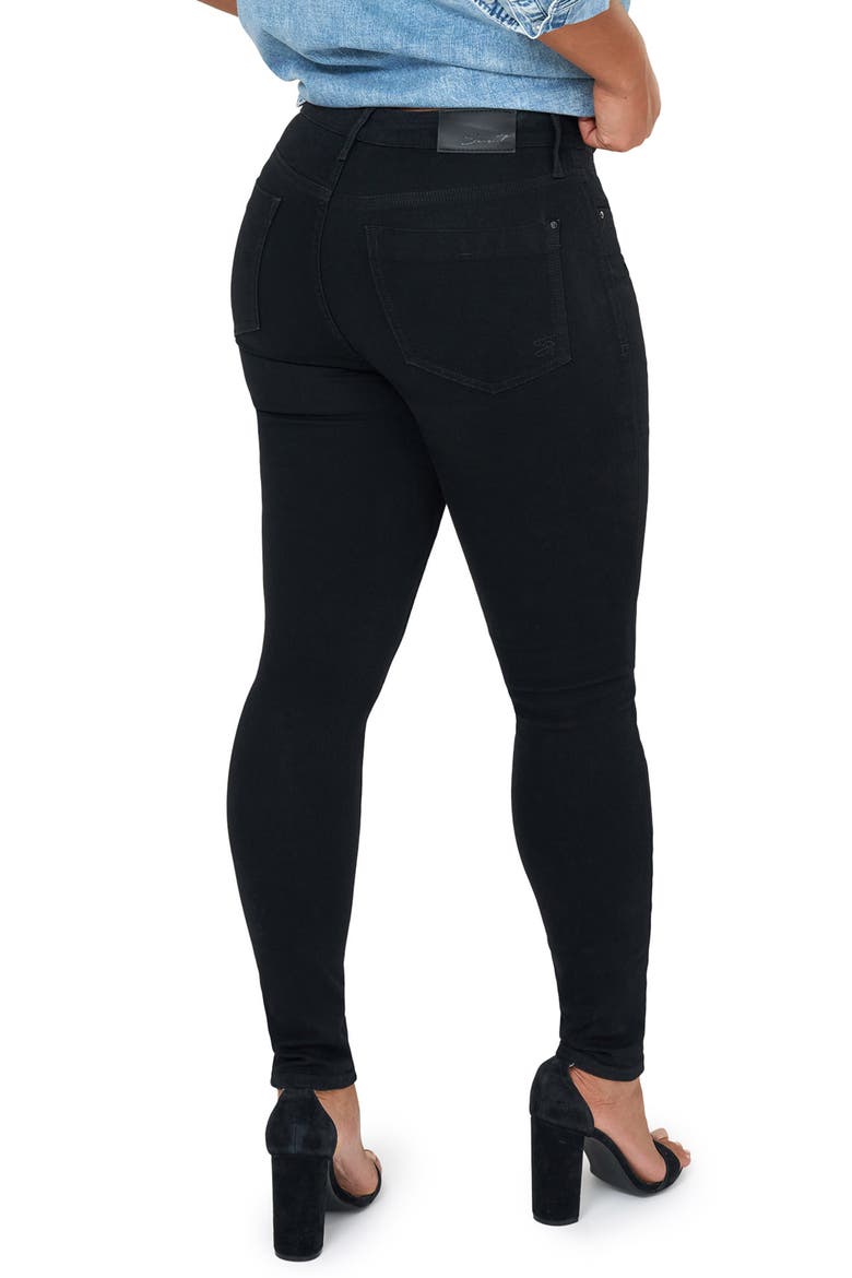 Bombshell Skinny Jeans, Alternate, color, RINSE BLACK