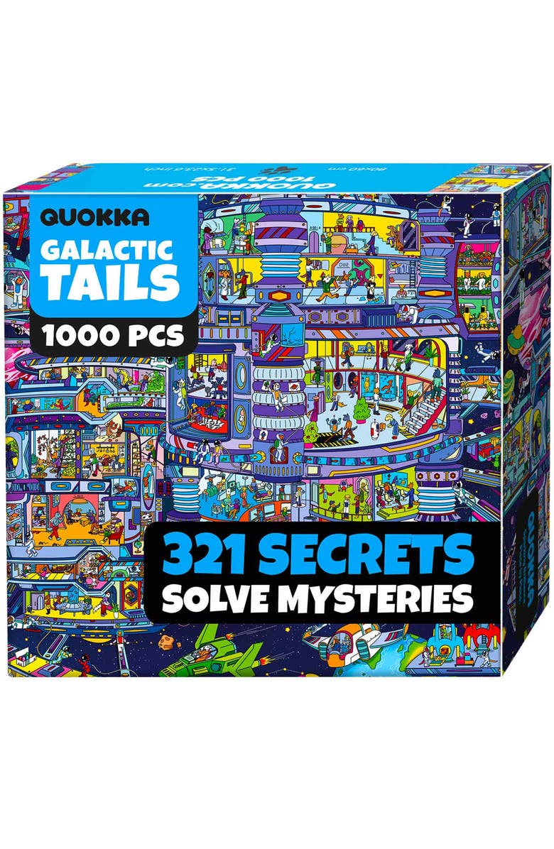 Quokka 1000 Piece Jigsaw Puzzle for Adults - Galactic Tails, Cruise Vistas & Knightly Cats, Main, color, Galactic Tails