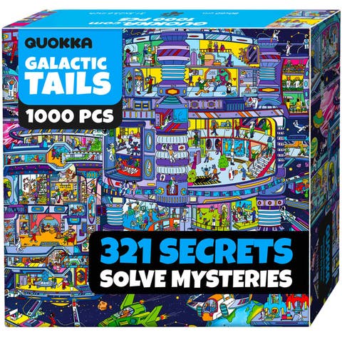 1000 Piece Jigsaw Puzzle for Adults - Galactic Tails, Cruise Vistas & Knightly Cats