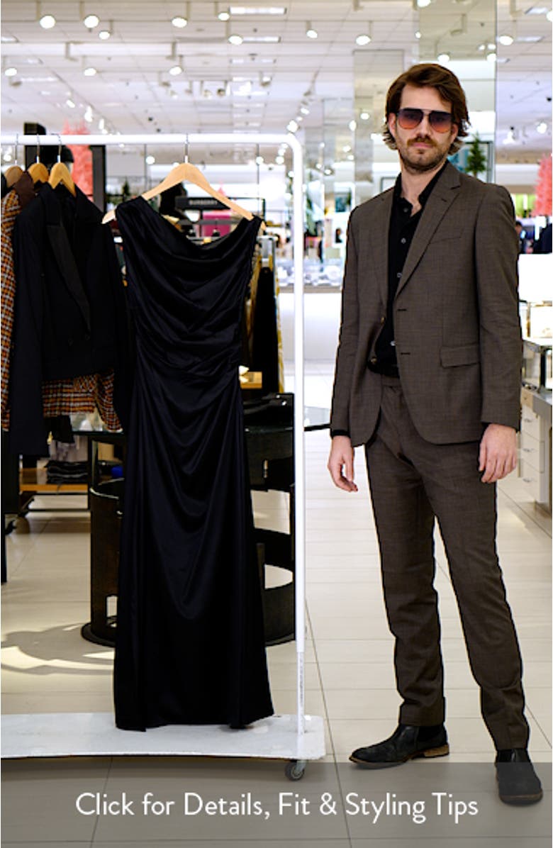 Phare One-Shoulder Stretch Silk Gown, sales video thumbnail