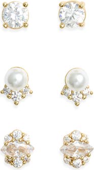 Chelsea28 Heart Ornament Set of Three Stud Earrings