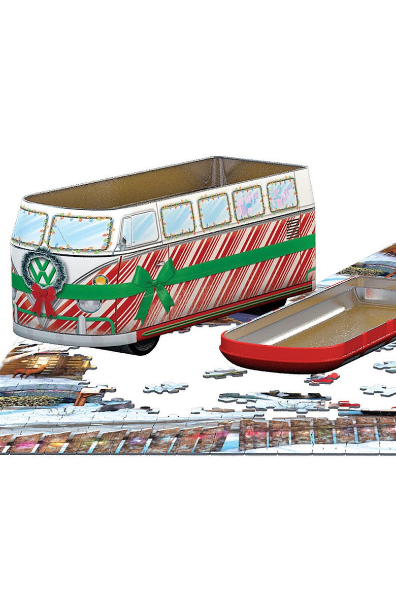 Eurographics Puzzle Tin Christmas Bus 550 Piece, Alternate, color, 