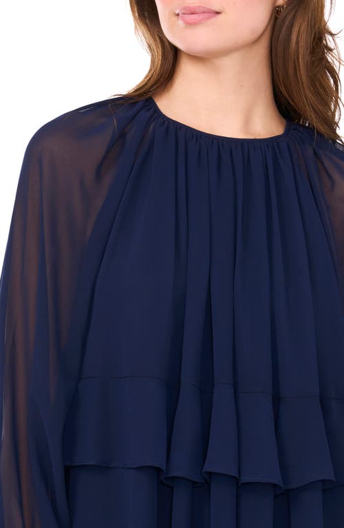 Parker The Ivonne Long Sleeve Minidress In Blue