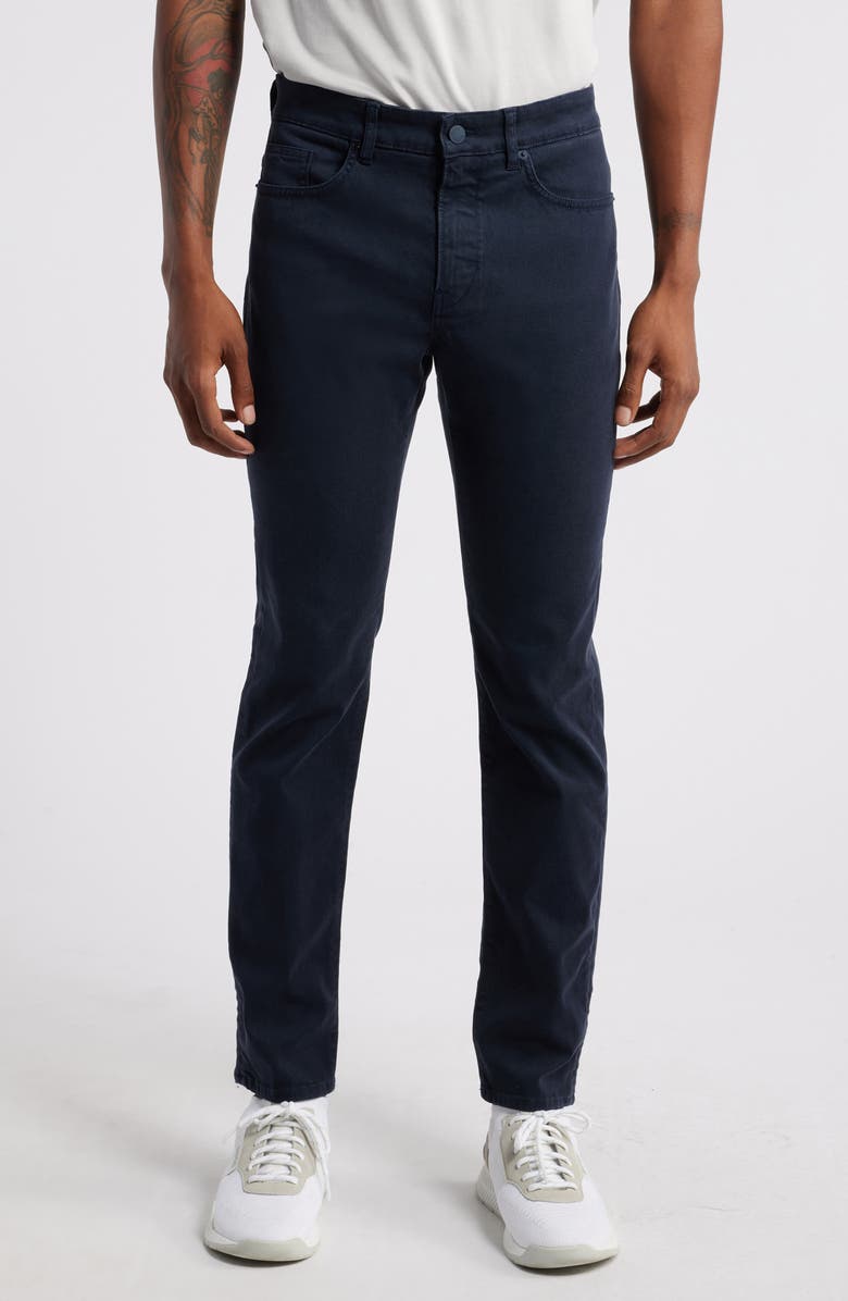 BOSS Delaware Straight Leg Five Pocket Pants, Main, color, Dark Blue