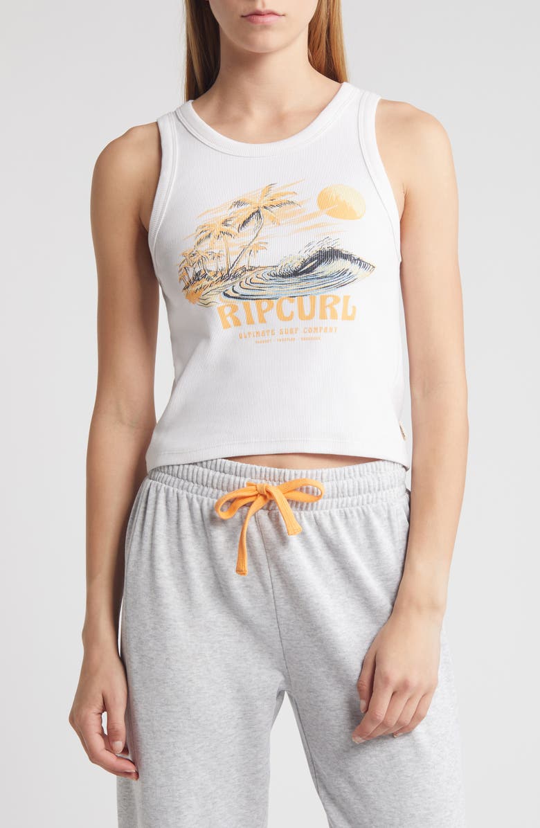 Rip Curl Seabreeze Rib Graphic Tank, Main, color, White