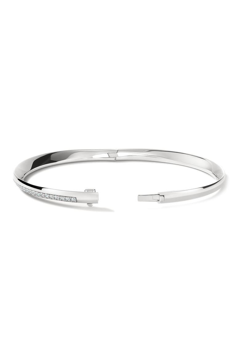 Barre Pavé Diamond Bangle, Alternate, color, WHITE GOLD/ DIAMOND