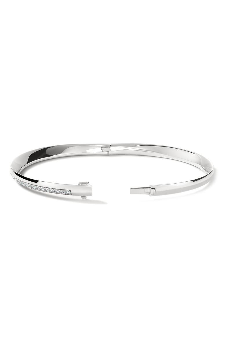 HEARTS ON FIRE Barre Pavé Diamond Bangle, Alternate, color, White Gold/ Diamond
