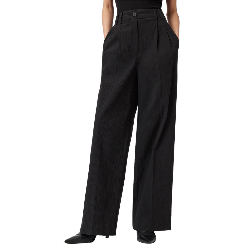 Allsaints Essen Stretch Cotton Pants In Black
