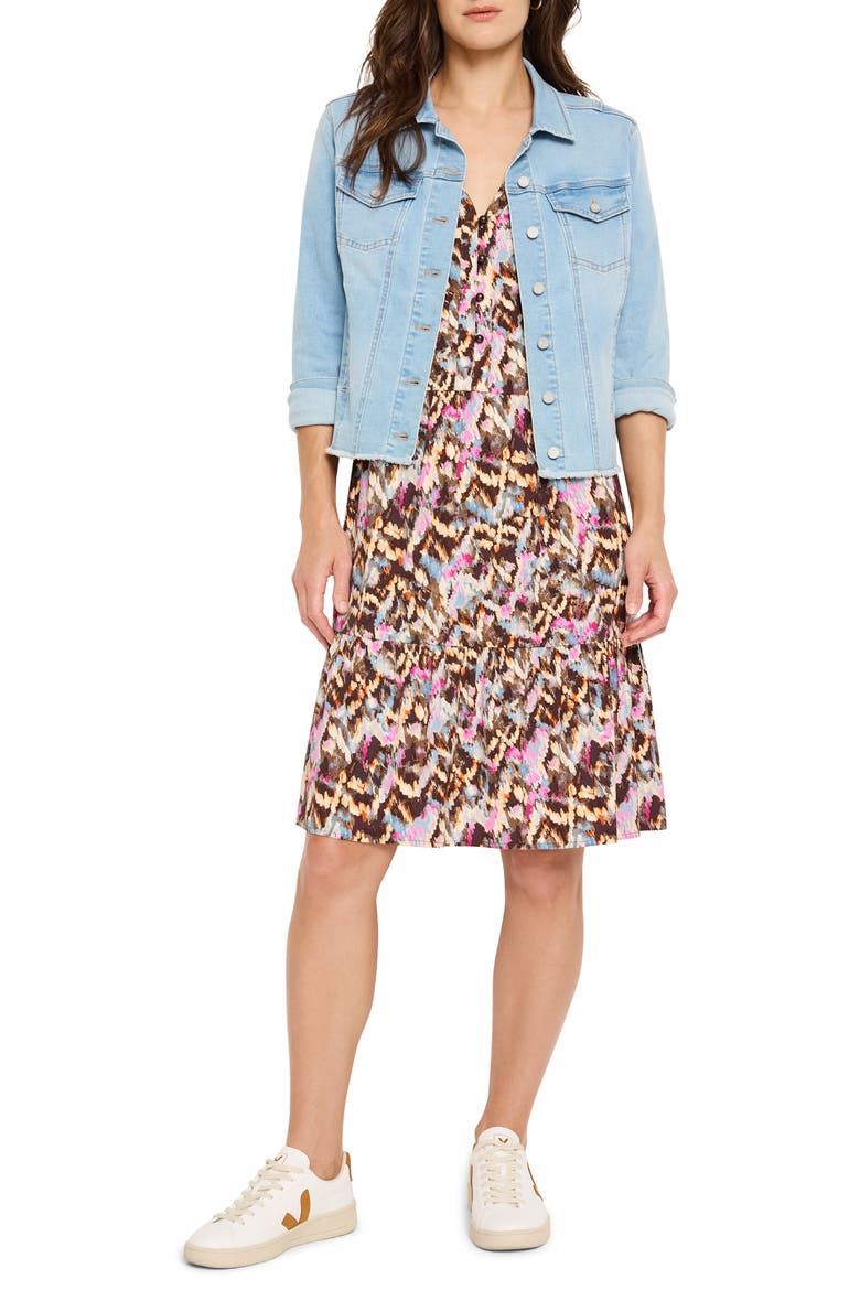 Essential Fray Hem Denim Jacket, Alternate, color, BREEZE