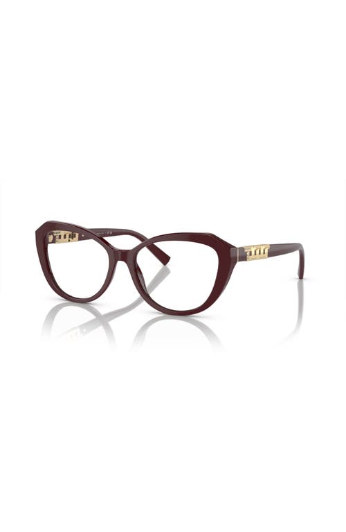 Tiffany & Co . 54mm Cat Eye Optical Glasses In Brown