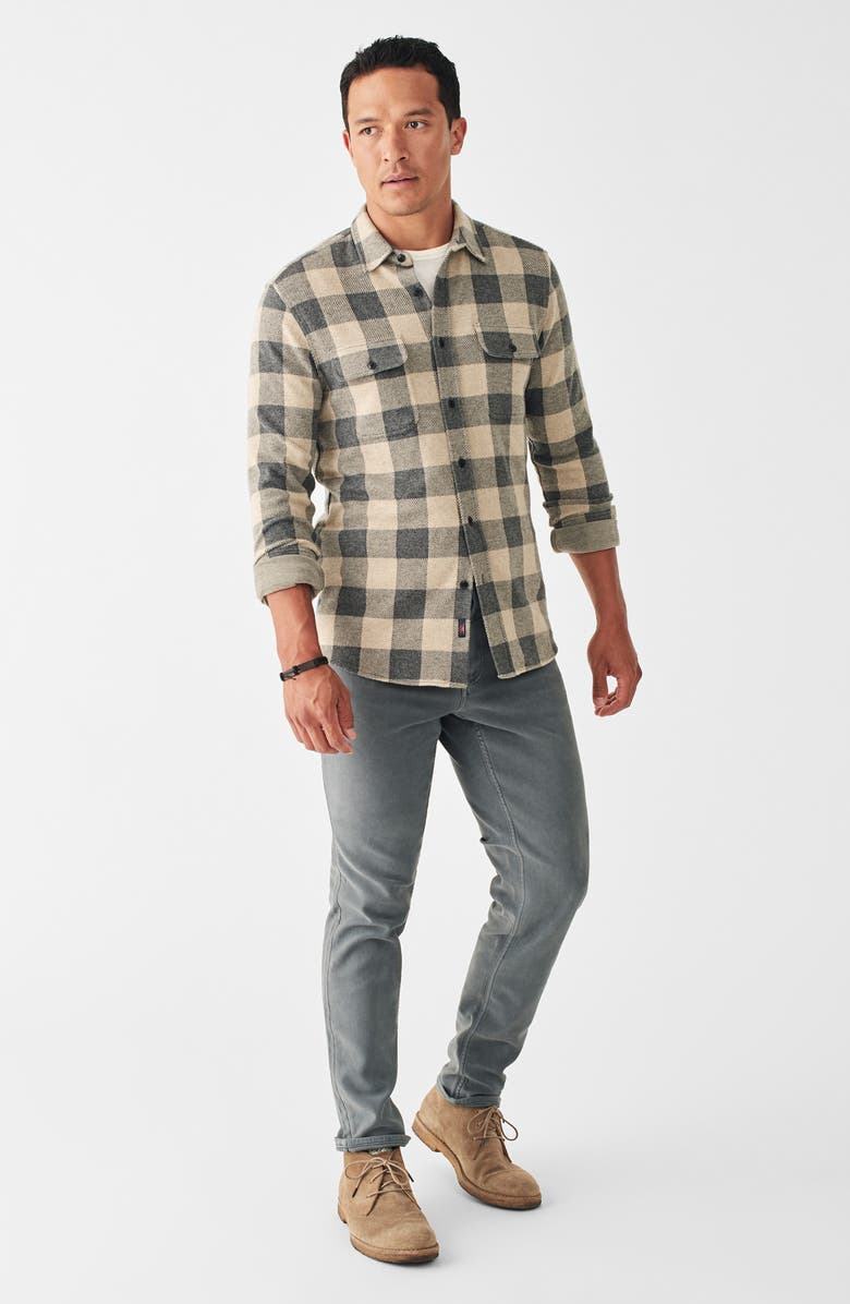 Faherty Legend Buffalo Check Knit Button-Up Shirt, Alternate, color,