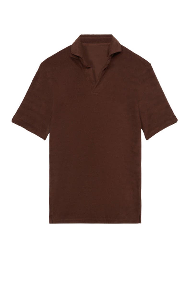 Sullivan Terry Cloth Jersey Polo, Main, color, Brown