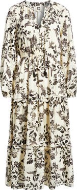 Anne Klein Floral Print Long Sleeve Dress
